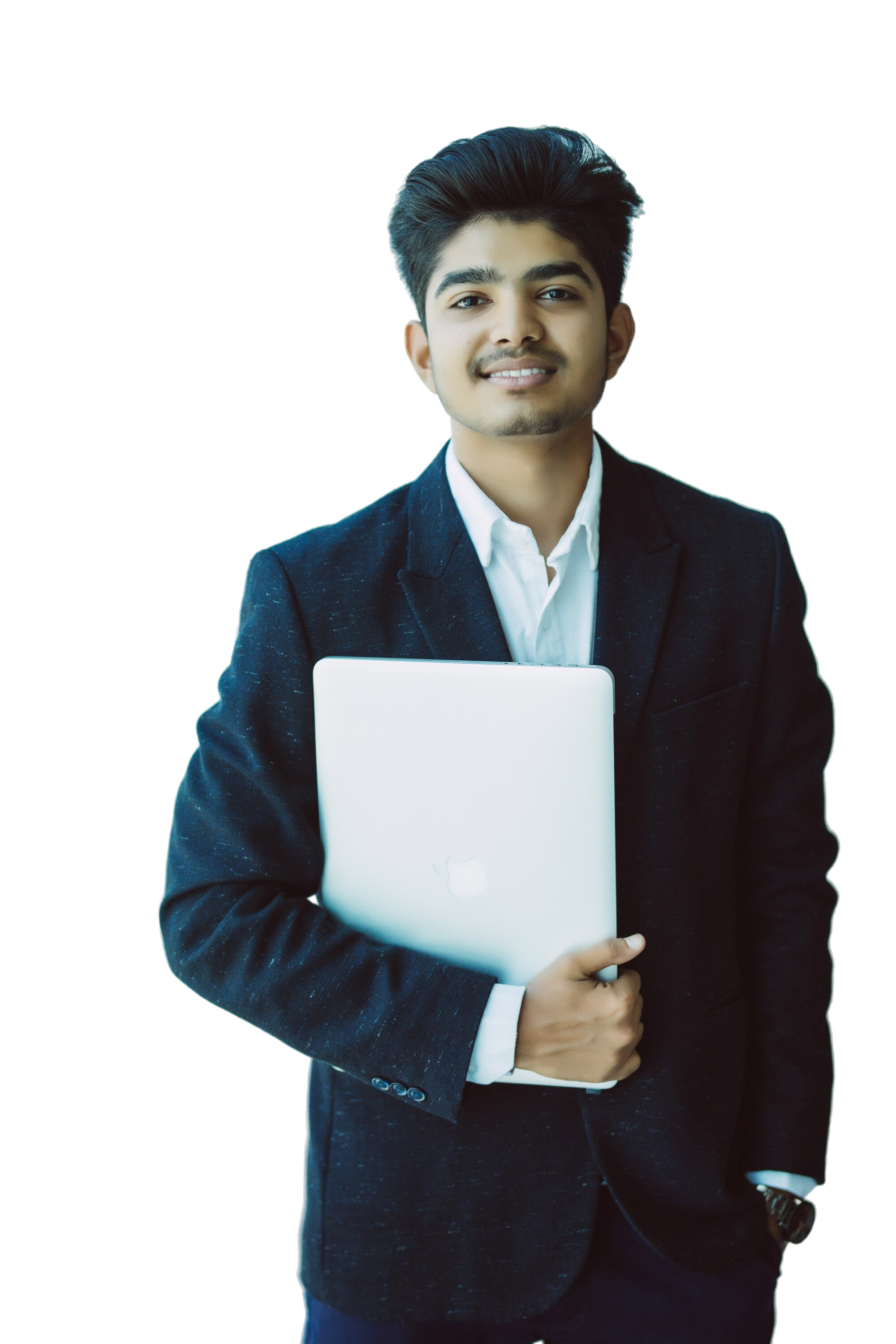 Student entrepreneur with laptop